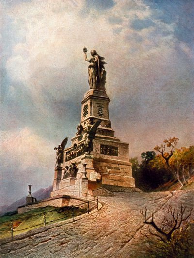 Il Monumento del Niederwald (litografia a colori) da Nicolai Astudin