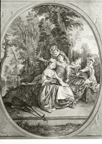 Lezione di musica da Nicolas (after) Lancret