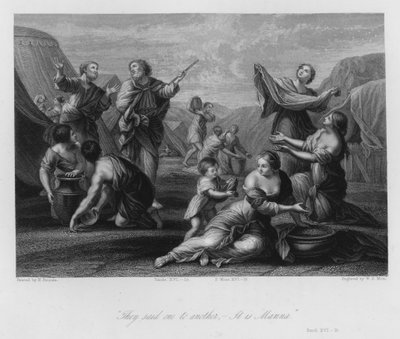 Raccolta della Manna, Esodo XVI da Nicolas (after) Poussin