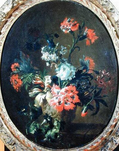Fiori in un vaso di pietra da Nicolas (attr.to) Baudesson