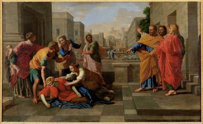 La morte di Saphire - La morte di Saphire ... da Nicolas (attr.to) Poussin
