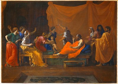 Moise enfant foulant aux pieds la couronne de Pharaon - Mosè bambino che calpesta la corona del Faraone ... da Nicolas (attr.to) Poussin