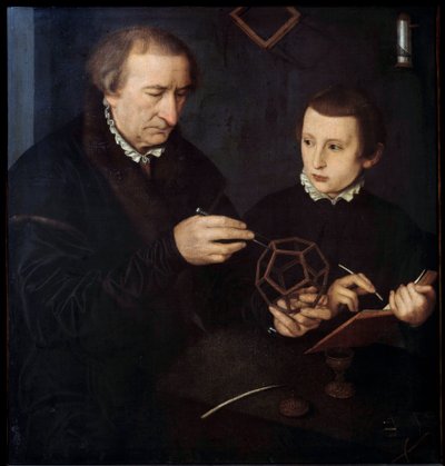 Ritratto del calligrafo e matematico tedesco Johann Neudorfer il Vecchio da Nicolas (workshop) Neufchatel
