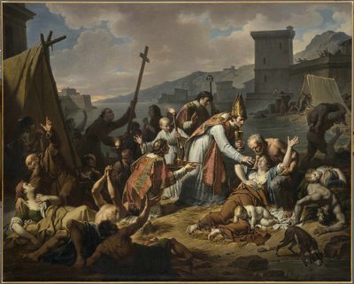 La devozione di Monsignor de Belsunce durante la peste di Marsiglia da Nicolas André Monsiaux