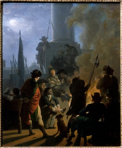Un bivacco rivoluzionario nel 1789 Dipinto di Nicolas Taunay (1755-1830) da Nicolas Antoine Taunay