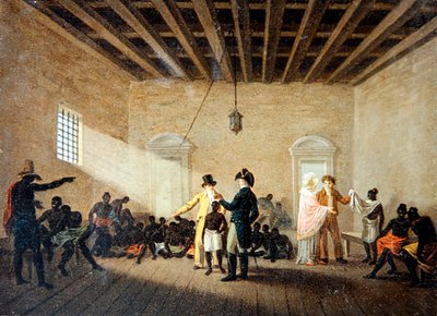 Un interno con mercanti di schiavi da Nicolas Antoine Taunay