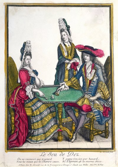 Le Jeu de Dez (Gioco dei Dadi), fine XVII secolo da Nicolas Arnoult
