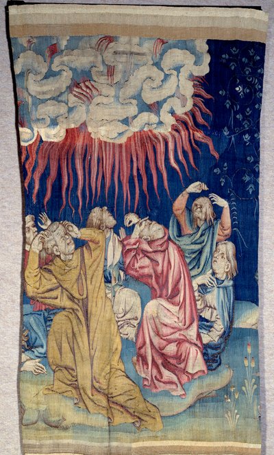 Il sipario della Rivelazione (1373-1383): il fuoco del cielo (oscurità). Arazzo di Nicolas Bataille (1330-1405) da Nicolas Bataille