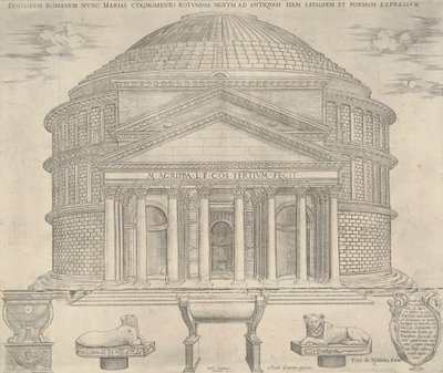 Pantheon Romano ora chiamato Maria da Nicolas Beatrizet