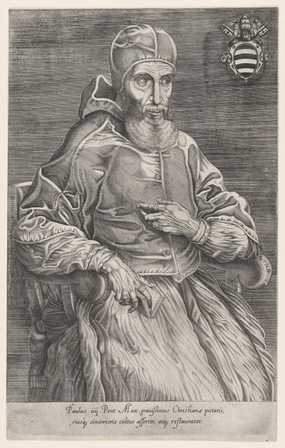 Ritratto di Papa Paolo IV da Nicolas Beatrizet