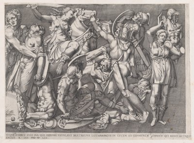 Speculum Romanae Magnificentiae: Battaglia delle Amazzoni, 1559 da Nicolas Beatrizet