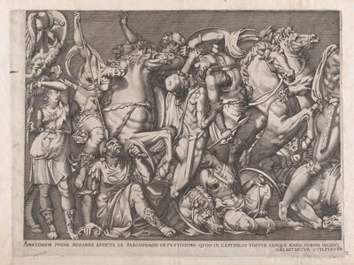 Speculum Romanae Magnificentiae: Battaglia delle Amazzoni, 1559 da Nicolas Beatrizet