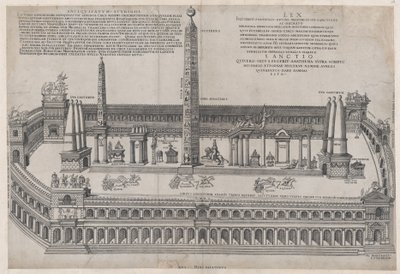 Speculum Romanae Magnificentiae: Circo Massimo, 1553 da Nicolas Beatrizet