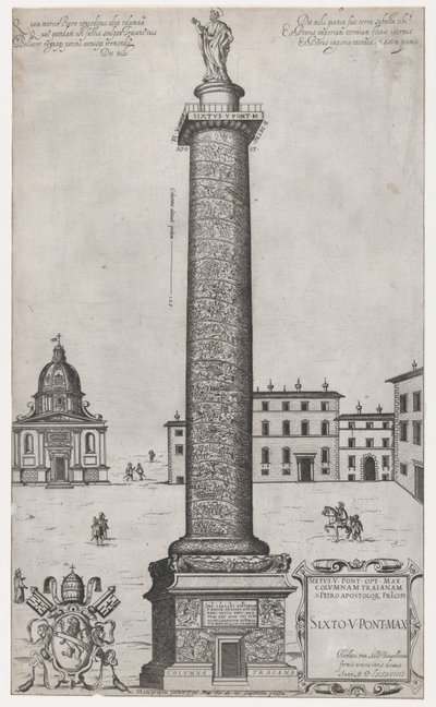 Speculum Romanae Magnificentiae: Colonna di Traiano, 1589 da Nicolas Beatrizet.