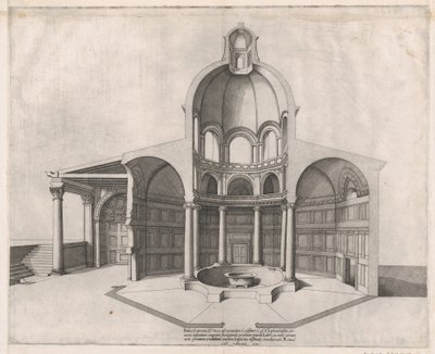 Speculum Romanae Magnificentiae: Interno del Laterano da Nicolas Beatrizet