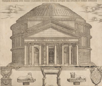 Speculum Romanae Magnificentiae: Il Pantheon, 1649 da Nicolas Beatrizet