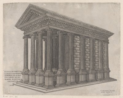 Tempio della Fortuna, Roma da Nicolas Beatrizet