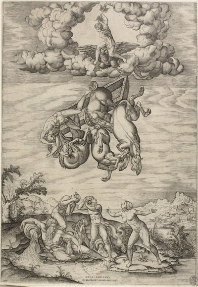 La caduta di Fetonte da Nicolas Beatrizet