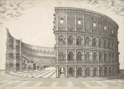 Teatro o Colosseo Romano da Nicolas Beatrizet
