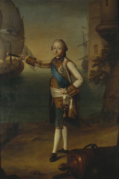 Ritratto del Granduca Pavel Petrovich in uniforme da ammiraglio da Nicolas Benjamin Delapierre