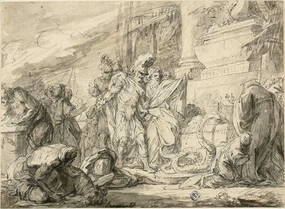 Enea alla Tomba di Anchise (recto); Enea alla Tomba di Anchise (verso) da Nicolas Bernard Lepicie