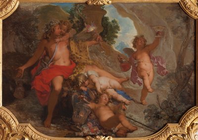 Bacchus mit vier Putten da Nicolas Bertin