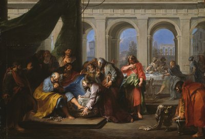 Cristo lava i piedi ai suoi discepoli, 1720-30 da Nicolas Bertin