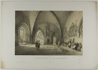 Veduta del chiostro della Cattedrale di Magonza, seconda lastra da Allemande da Nicolas Chapuy