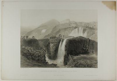Cascate di Tivoli, tavola diciotto da Italie Monumentale et Pittoresque da Nicolas Chapuy