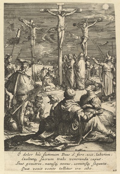 Cristo sulla croce, da La Passione di Cristo da Nicolas Cochin