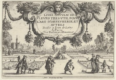 Tavola del titolo, da Livre Nouveau de Fleurs Tres-Util da Nicolas Cochin