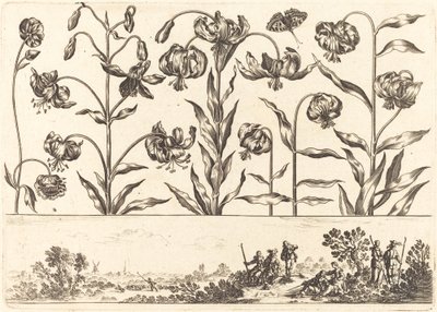 Stampa di Fiori n.5 da Nicolas Cochin after Balthasar Moncornet