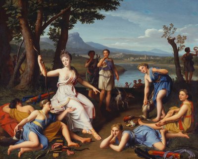 Ritratto di una signora come Diana che ritorna dalla caccia, 1698 da Nicolas Colombel