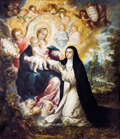 Matrimonio mistico di Santa Rosa da Lima da Nicolás Correa