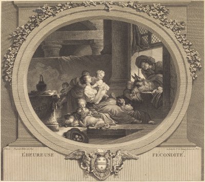 La felice fecondità da Nicolas Delaunay after Jean Honoré Fragonard