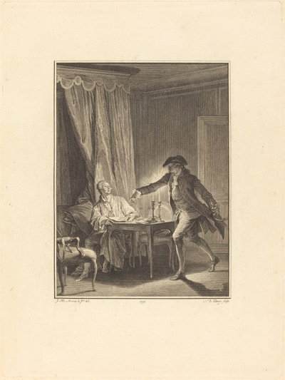 Ah! Giovane uomo al tuo benefattore da Nicolas Delaunay after Jean Michel Moreau