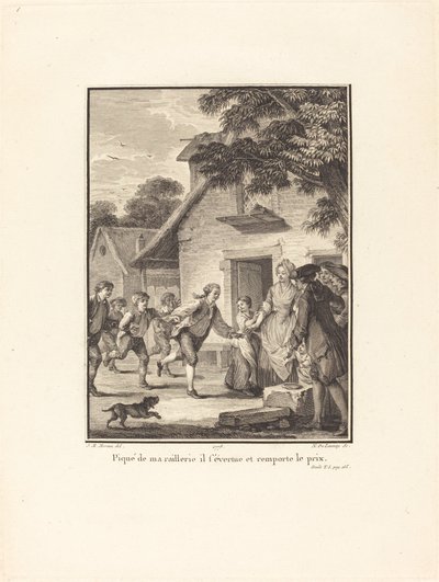 Punto dalla mia derisione, si sforza e vince il premio da Nicolas Delaunay after Jean Michel Moreau