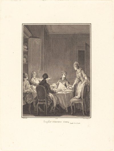 Sophie rimettiti da Nicolas Delaunay after Jean Michel Moreau