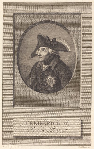 Federico il Grande, Re di Prussia da Nicolas Delaunay after Johann Heinrich Ramberg