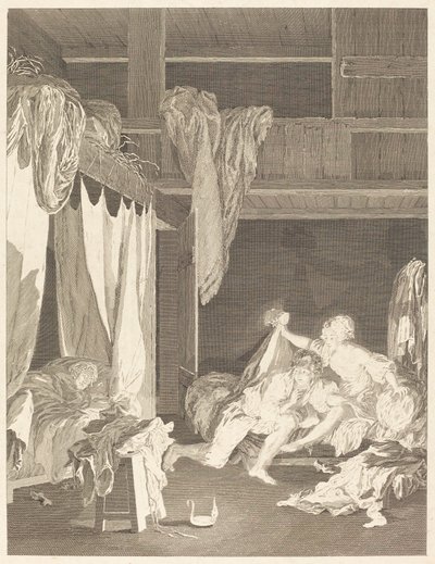 La Sentinella in Difetto da Nicolas Delaunay after Pierre Antoine Baudouin