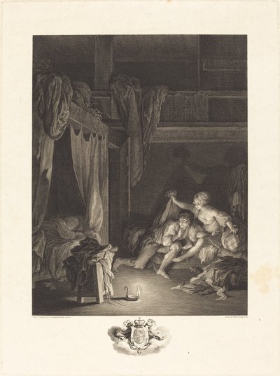 La Sentinella in difetto da Nicolas Delaunay after Pierre Antoine Baudouin