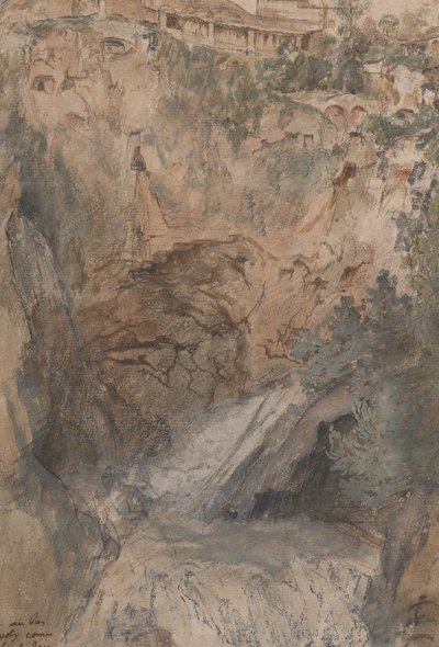Veduta delle cascate di Tivoli, ca. 1724-33 da Nicolas Delobel