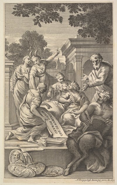 Composizione Allegorica che Celebra le Scienze Umane, 1695 da Nicolas Dorigny