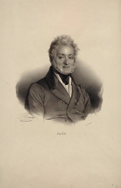 Ritratto del compositore Ferdinando Paer da Nicolas Eustache Maurin