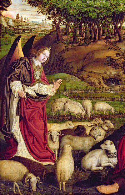 Il trittico di Mosè e il roveto ardente, c.1476 (dettaglio) da Nicolas Froment