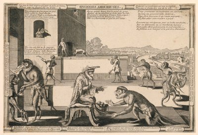 Singeries Amoureuses, Tavola 2 da Nicolas Guerard