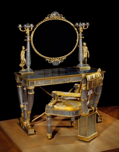 Tavolo e sedia da toilette della Duchessa di Berry (Marie Caroline Ferdinande Louise de Bourbon, Principessa delle Due Sicilie) da Nicolas Henri Jacob
