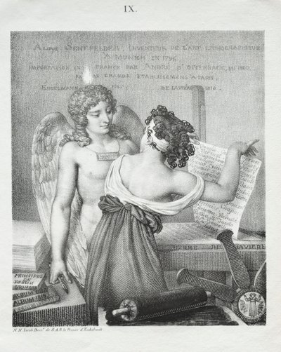 Il Genio della Litografia, 1819 da Nicolas Henri Jacob