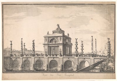 Progetto di un ponte trionfale da Nicolas Henri Jardin