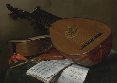 Natura morta con un liuto e una chitarra da Nicolas Henri Jeaurat de Bertry